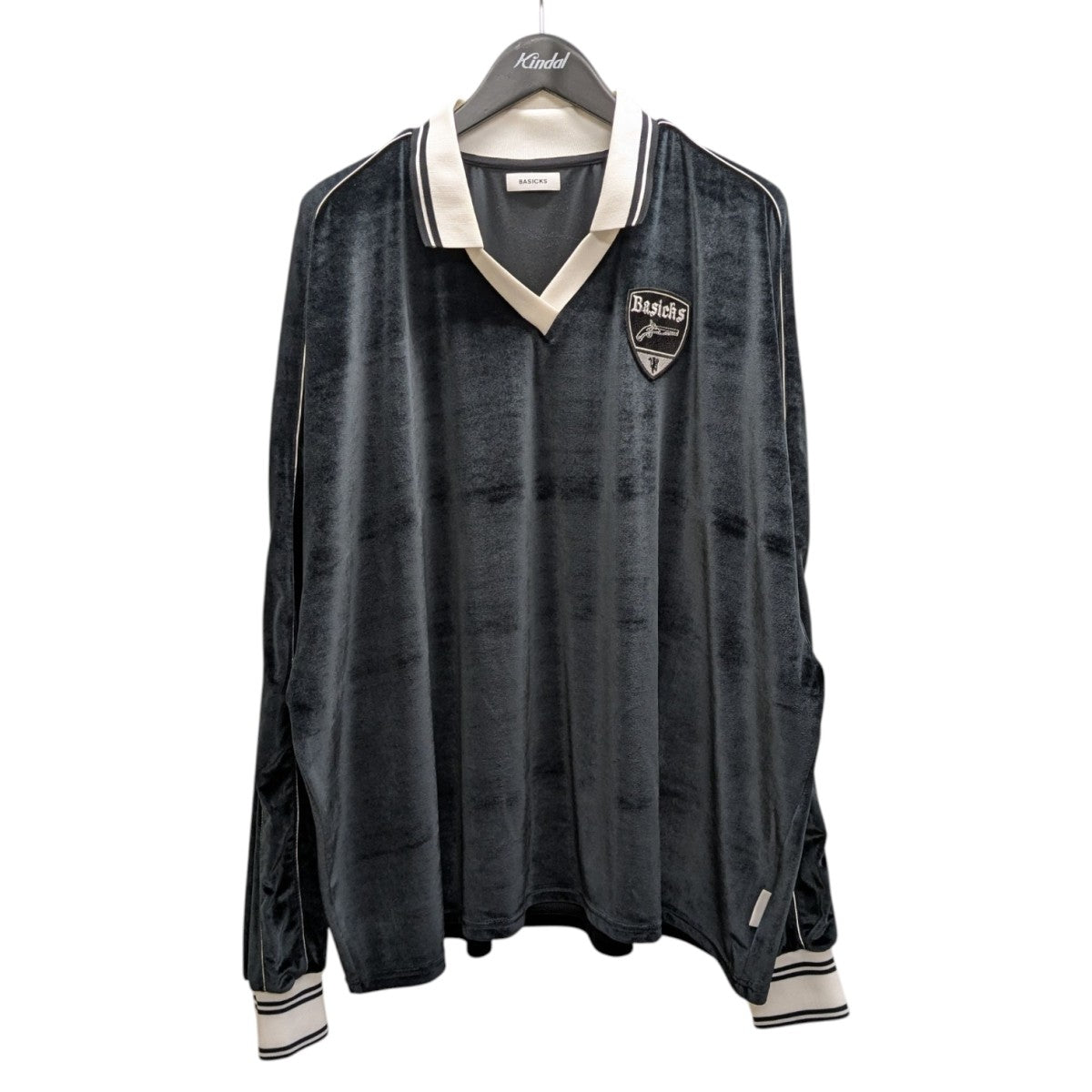 未使用タグ付き　Basicks Velvet Football Shirts BASICKS (ベーシックス) Velvet Football Shirt | eunoia1008