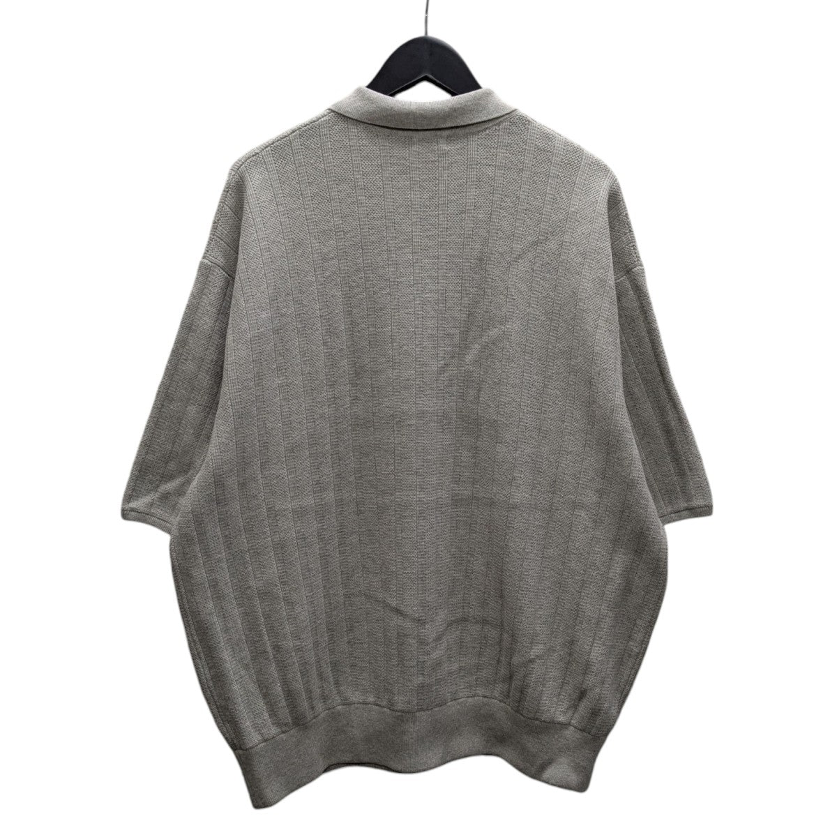 Rib Pattern Half Zip Poloニットポロシャツ2501-012