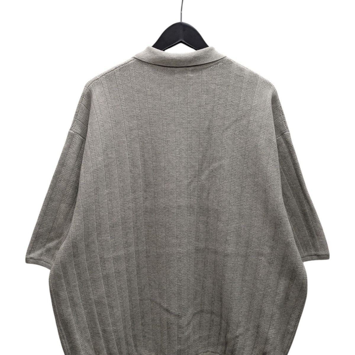 Rib Pattern Half Zip Poloニットポロシャツ2501-012