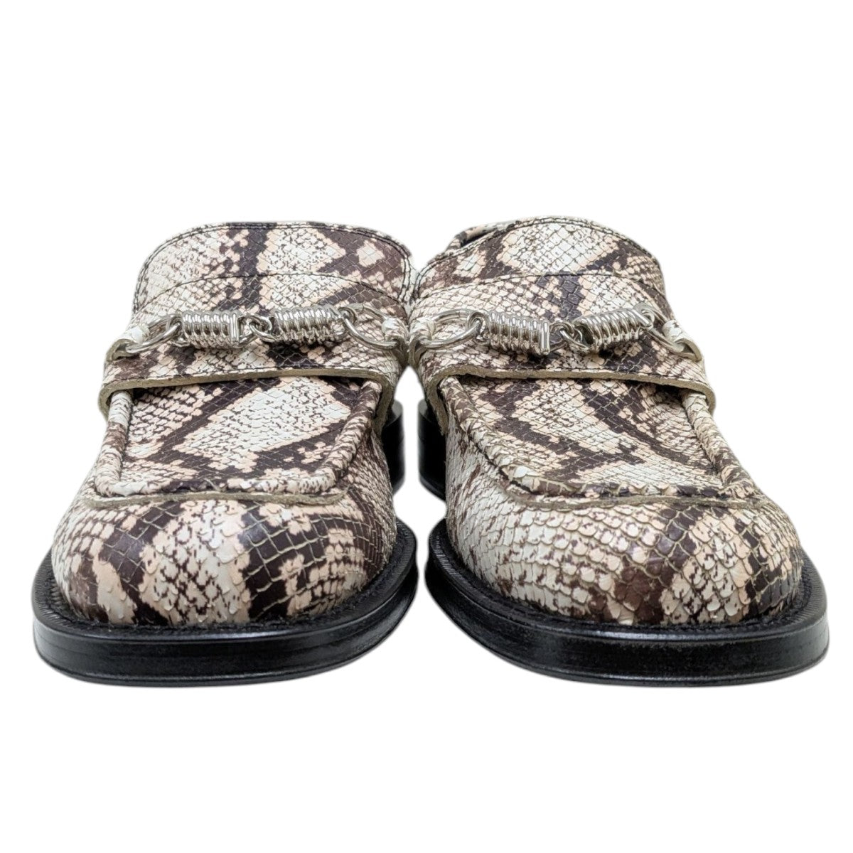 BARBED LOAFERS蛇柄ローファー