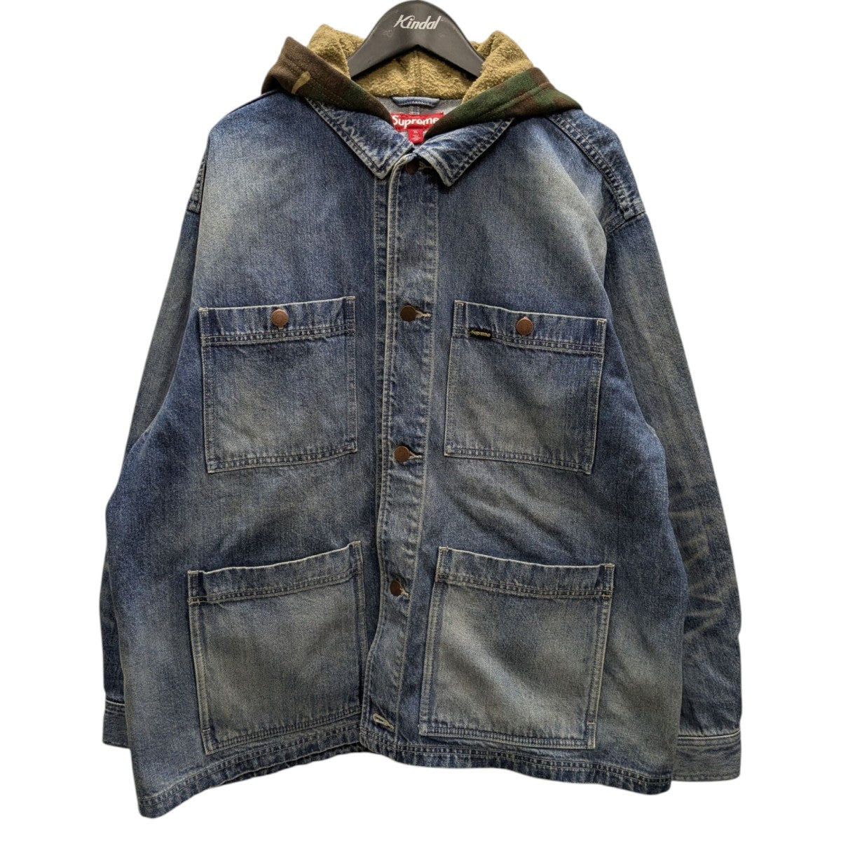 ジャケット・アウター supreme Worn Hooded Chore Coat Denim Supreme(シュプリーム) Worn Hooded Chore Coatデニムジャケット
