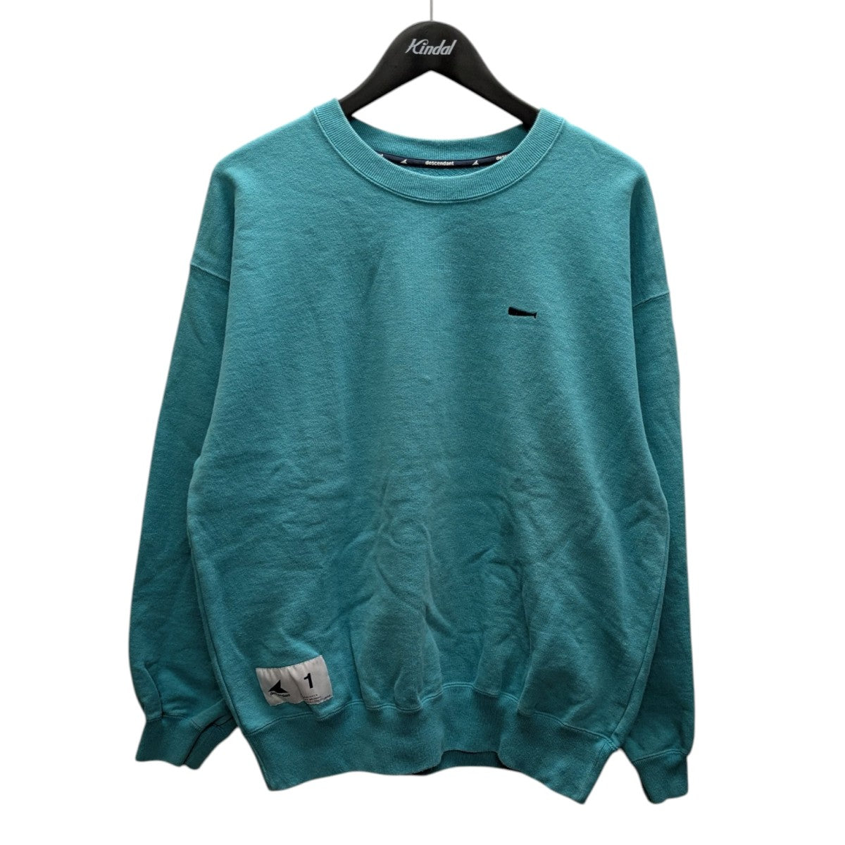 DESCENDANT(ディセンダント) クルーネックスウェット ターコイズ