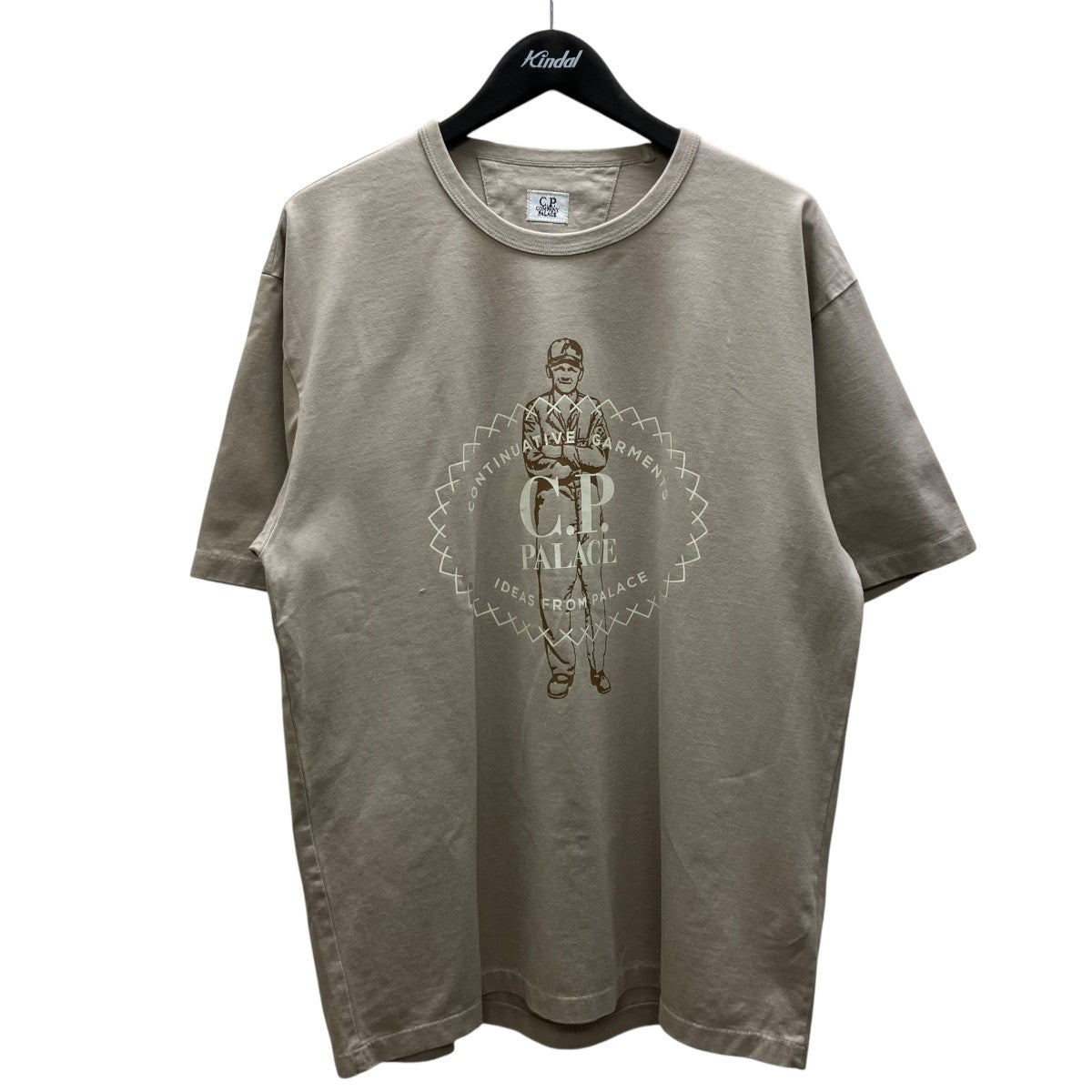 C．P COMPANY×PALACE プリントTシャツ 18CSTS012A 006247G ベージュ