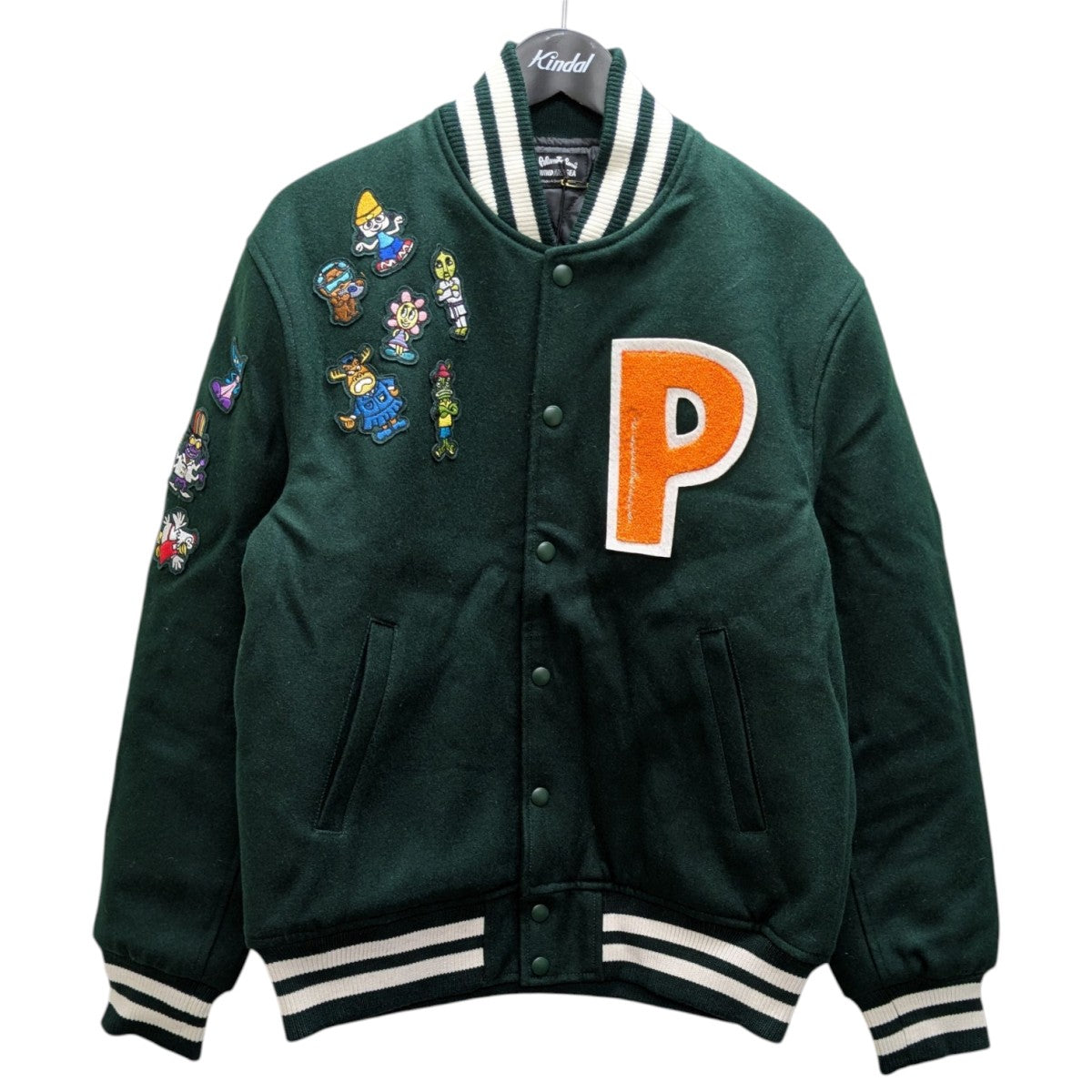 【美品】WIND AND SEA パラッパラッパー　スタジアムジャンバー　緑 wind and sea パラッパラッパー スタジャン グリーン パラッパラッパー