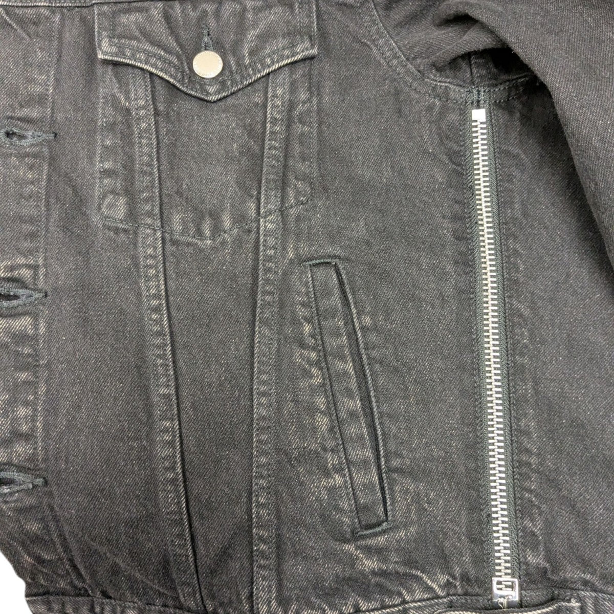 WASHED DENIM SIDE ZIP JACKET サイドジップデニムジャケット