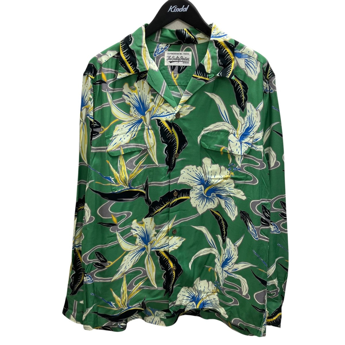 WACKO MARIA(ワコマリア) HAWAIIAN SHIRT L Sハイビスカス柄 長袖