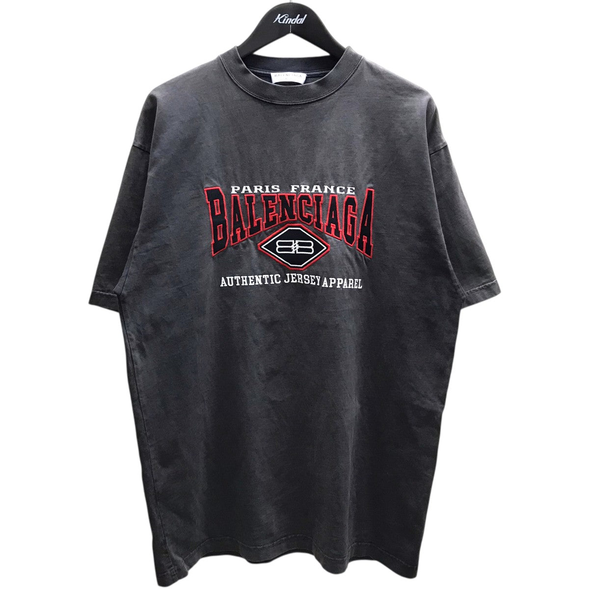BALENCIAGA(バレンシアガ) ロゴ 刺繍Tシャツ641655 641655 グレー