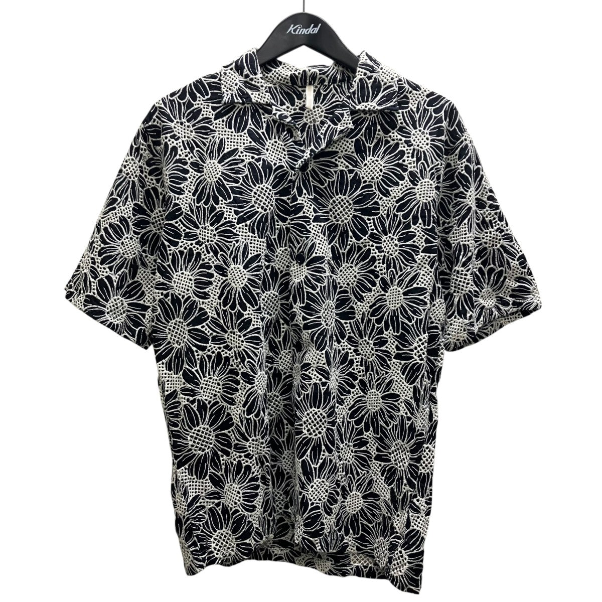 トップス 23SS SunFlower CAYO SS SHIRT SUNFLOWER(サンフラワー) CAYO SS SHIRT半袖シャツ ブラック×ホワイト