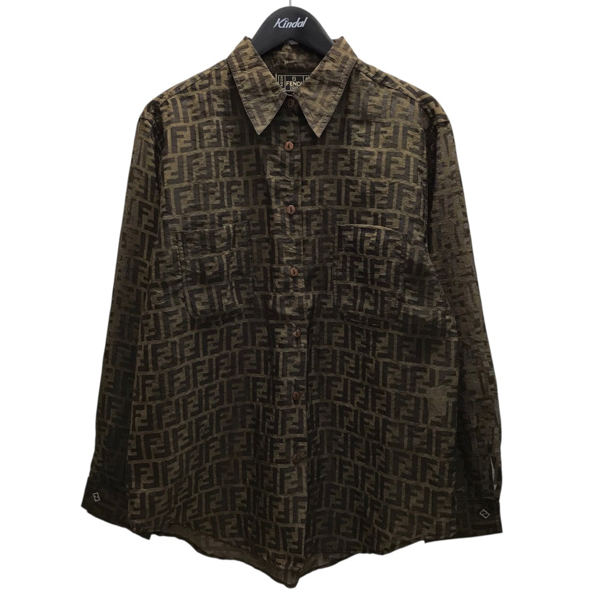 FENDI(フェンディ) 長袖シャツ 602VI 402PA ブラウン サイズ I 44