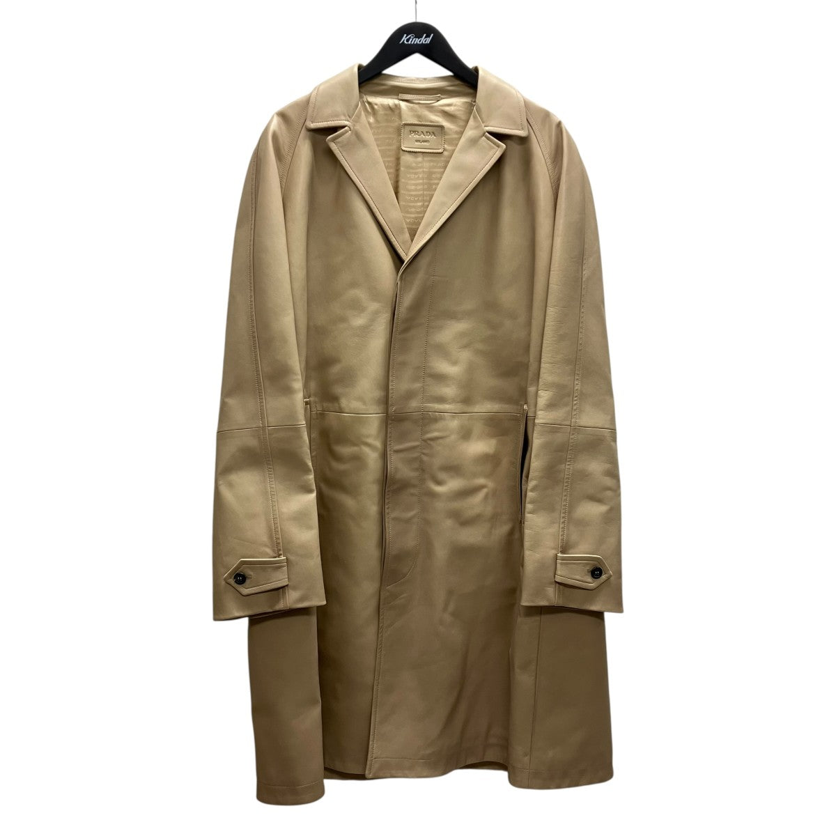 PRADA(プラダ) ラムレザーコート UPS603 ベージュ サイズ 50｜【公式 