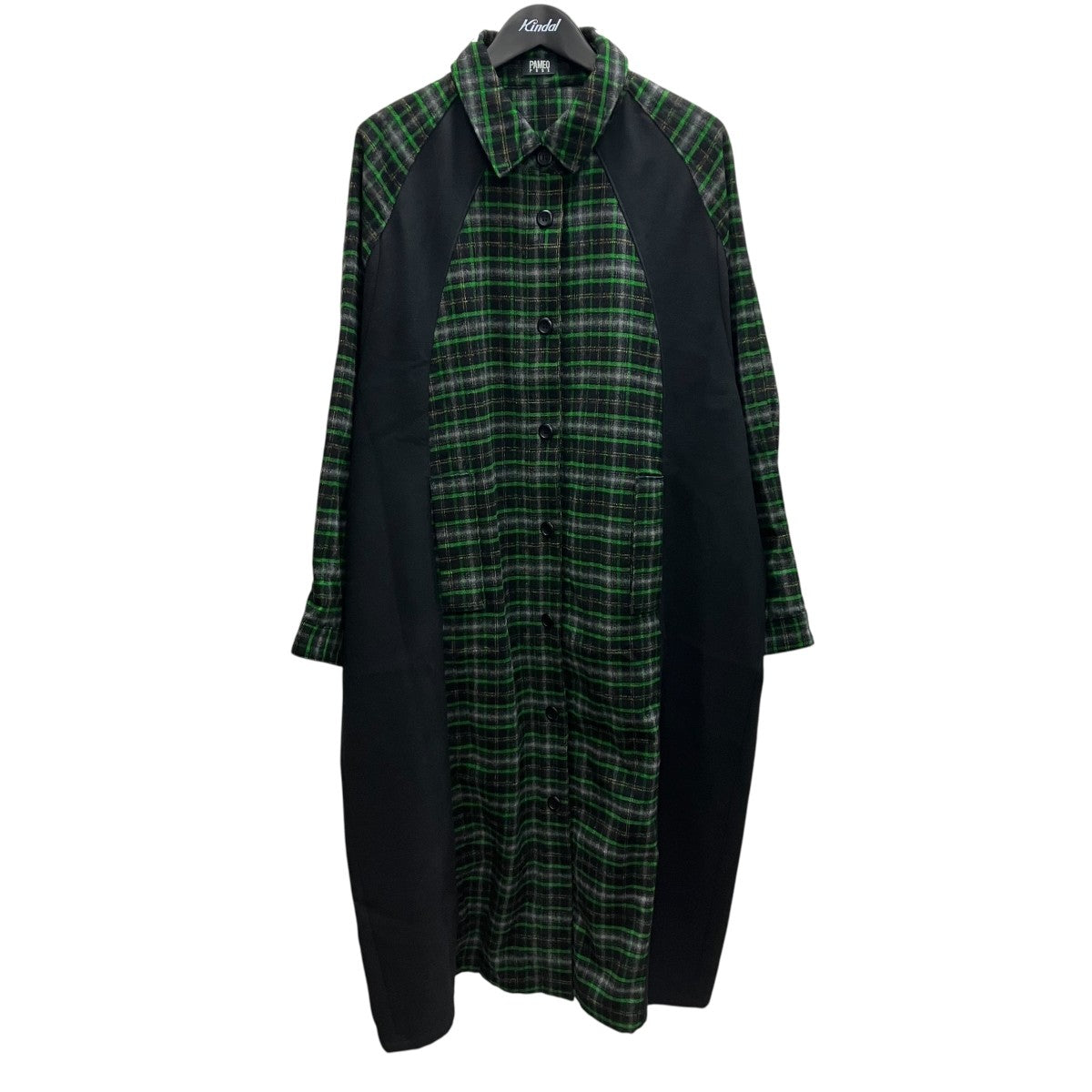 PAMEO POSE Aisance Shirts Coat Black ロングシャツ 古着・中古-1枚目のアイテム画像
