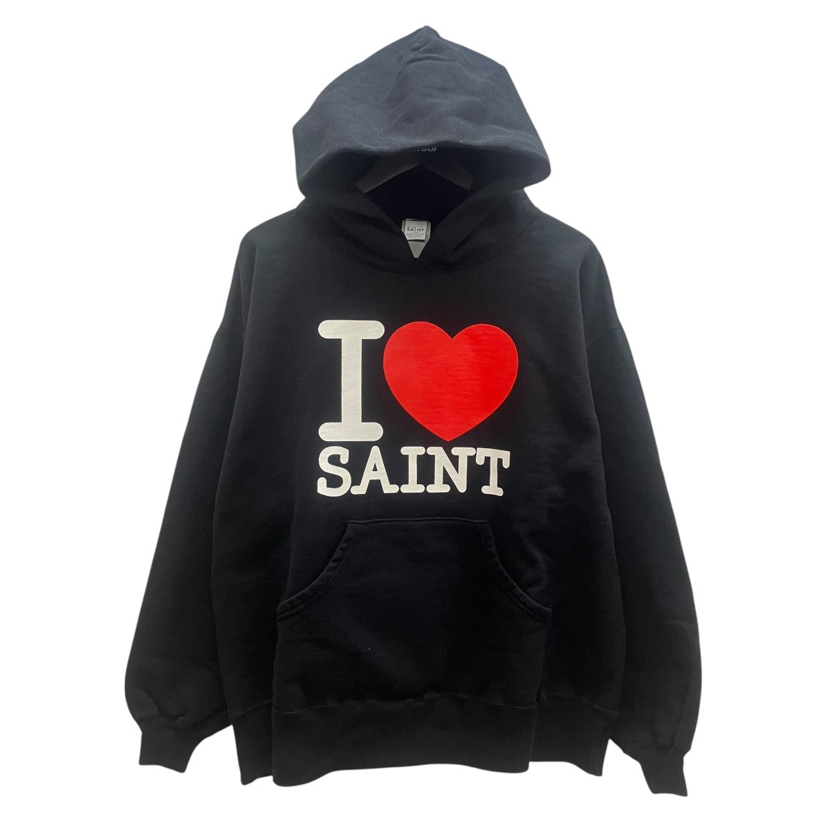 SAINT MICHAEL HOODIE I LOVE SAINT BLACK プルオーバーパーカー26SS 
