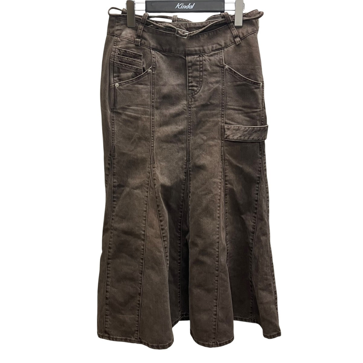 THEREDTHREAD 【S tail skirt long】 デニムスカート TR34107 ブラウン