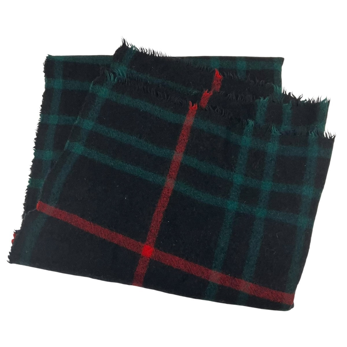 COMME des GARCONS×LOCHCARRON チェックストール グリーン×レッド