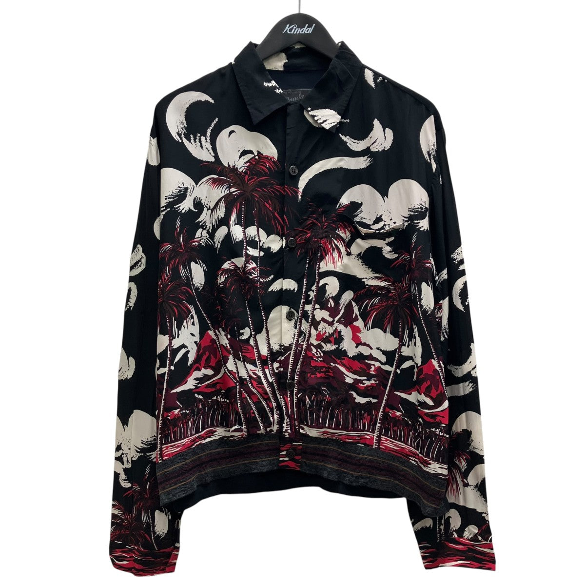 PRADA(プラダ) ボタニカル柄 ハワイアンアロハ長袖シャツ UCM934 S141