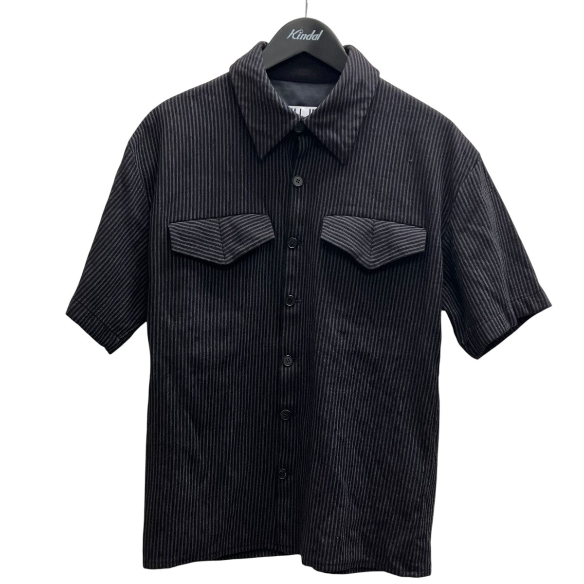 NEU IN(ニューイン) 半袖ストライプシャツ 25SSPVT04 ブラック サイズ