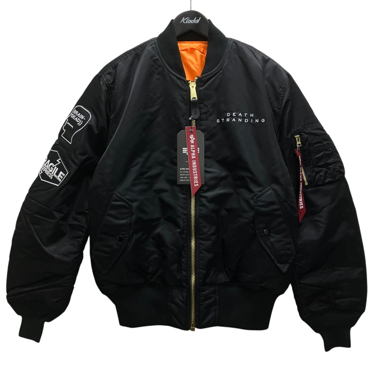 ALPHA INDUSTRIES×BRAIN DEAD ボンバージャケット ブラック サイズ M