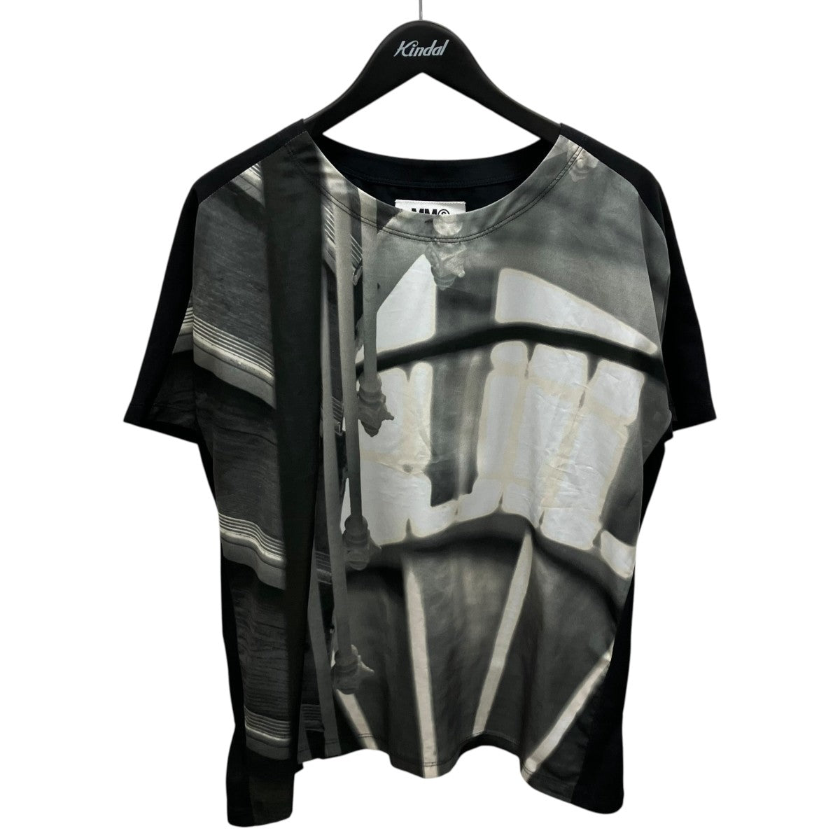Maison Margiela ドレープ 半袖カットソー ブラック MM6 Maison Margiela(マルタンマルジェラ) 半袖カットソー S32NC0306