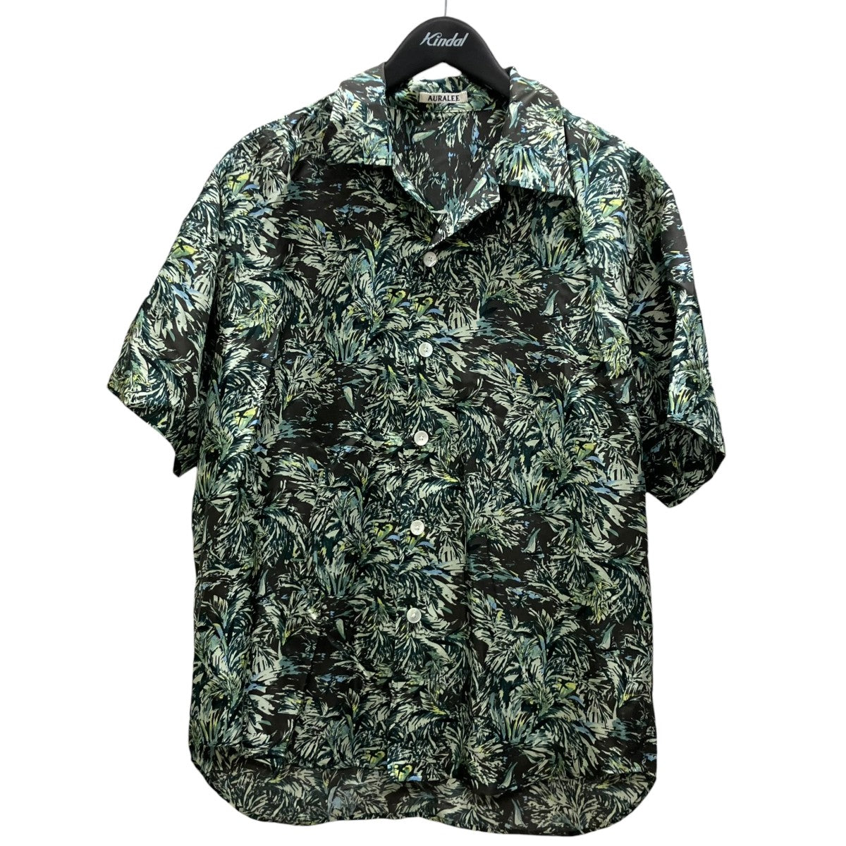 AURALEE(オーラリー) PRINTED AIRY SILK HALFーSLEEVED SHIRT 半袖