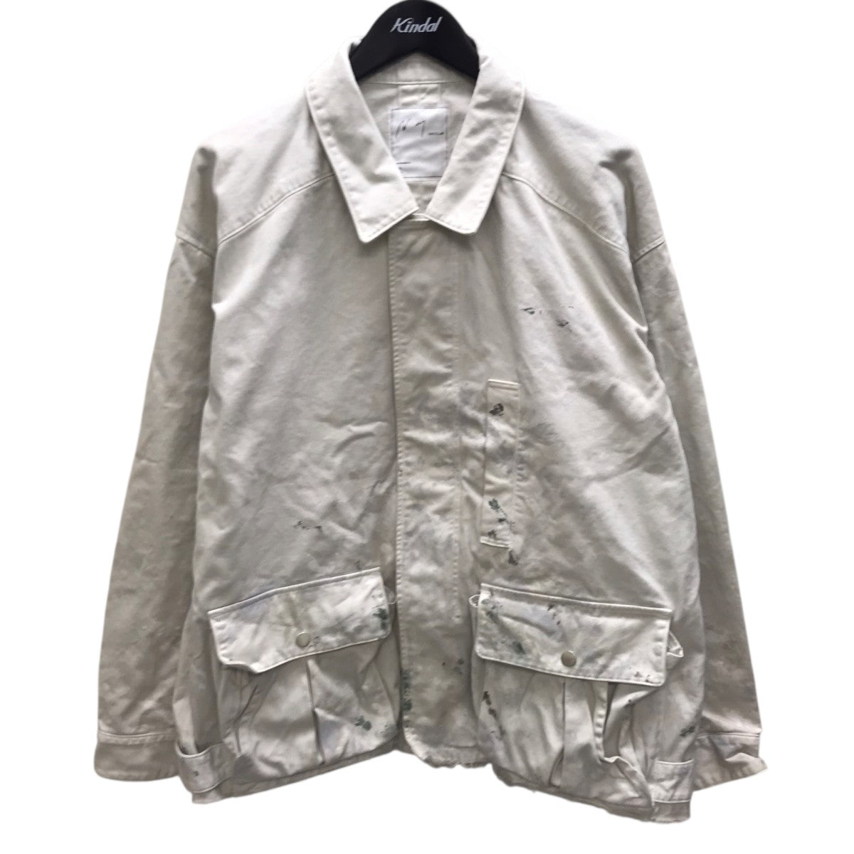 ANCELLM(アンセルム) HIGHCOUNT DRILL AGING JACKET ペイント加工