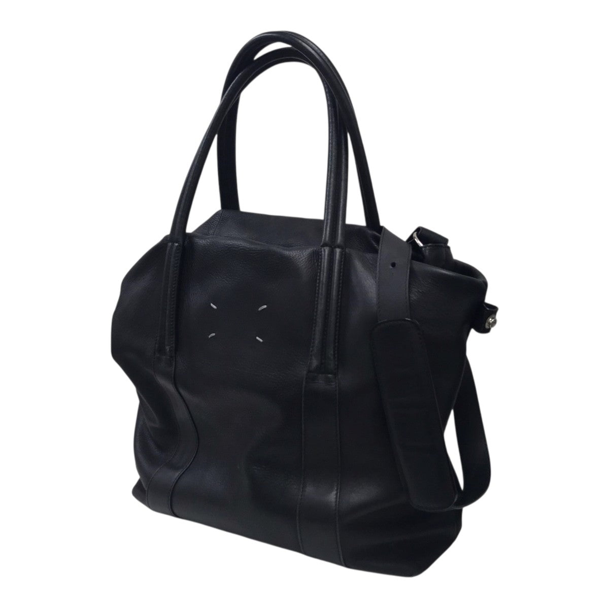 Maison Margiela ブラックレザーショルダーバッグ Maison Margiela(メゾンマルジェラ) レザーショルダーバッグ S55WC0014