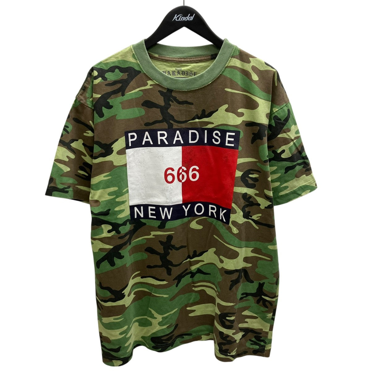 PARADISE NYC(パラダイス ニューヨーク) カモ柄シャツ グリーン サイズ