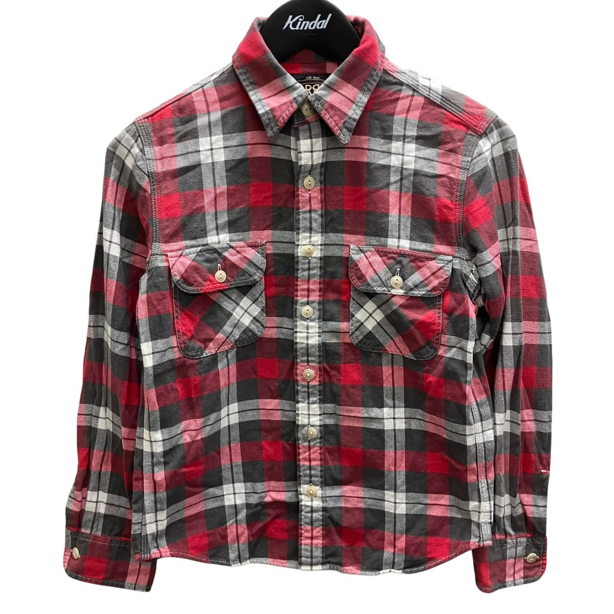 RRL ダブルアールエル チェック シャツ 長袖 サイズ2 RRL(ダブルアールエル) チェックシャツ レッド サイズ 2｜【公式