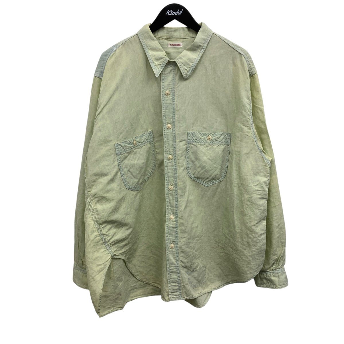 NICENESS(ナイスネス) ELMES Articulated Shirt シャンブレーシャツ NN