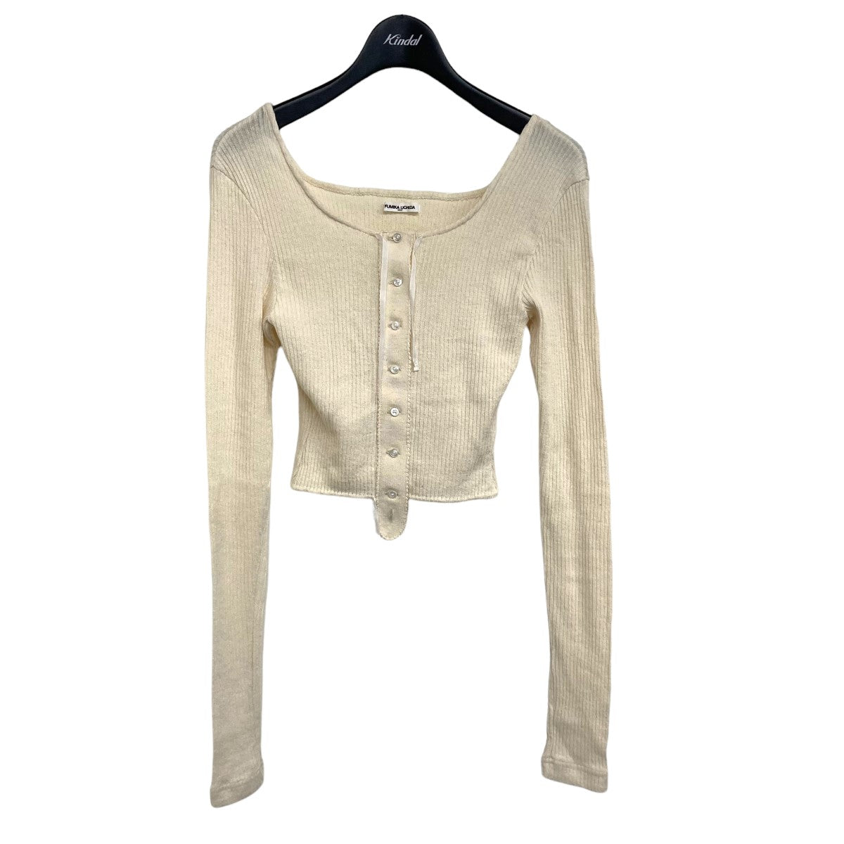 【NEW ARRIVAL】FUMIKA UCHIDA Deep V Rib Sweater Vネックウールニット 定価39,000円 size34 グレー フミカウチダ Sサイズ
