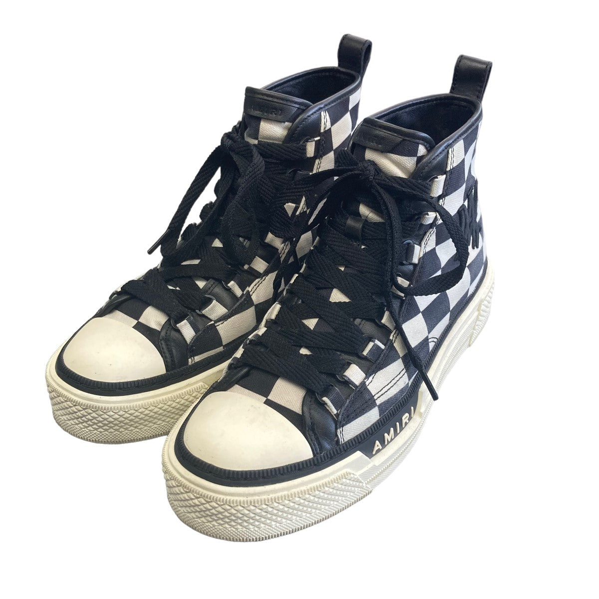 AMIRI(アミリ) 「CHECKERED MA COURT HI」 ハイカットスニーカー ホワイト サイズ 40｜【公式】カインドオルオンライン  ブランド古着・中古通販【kindal】