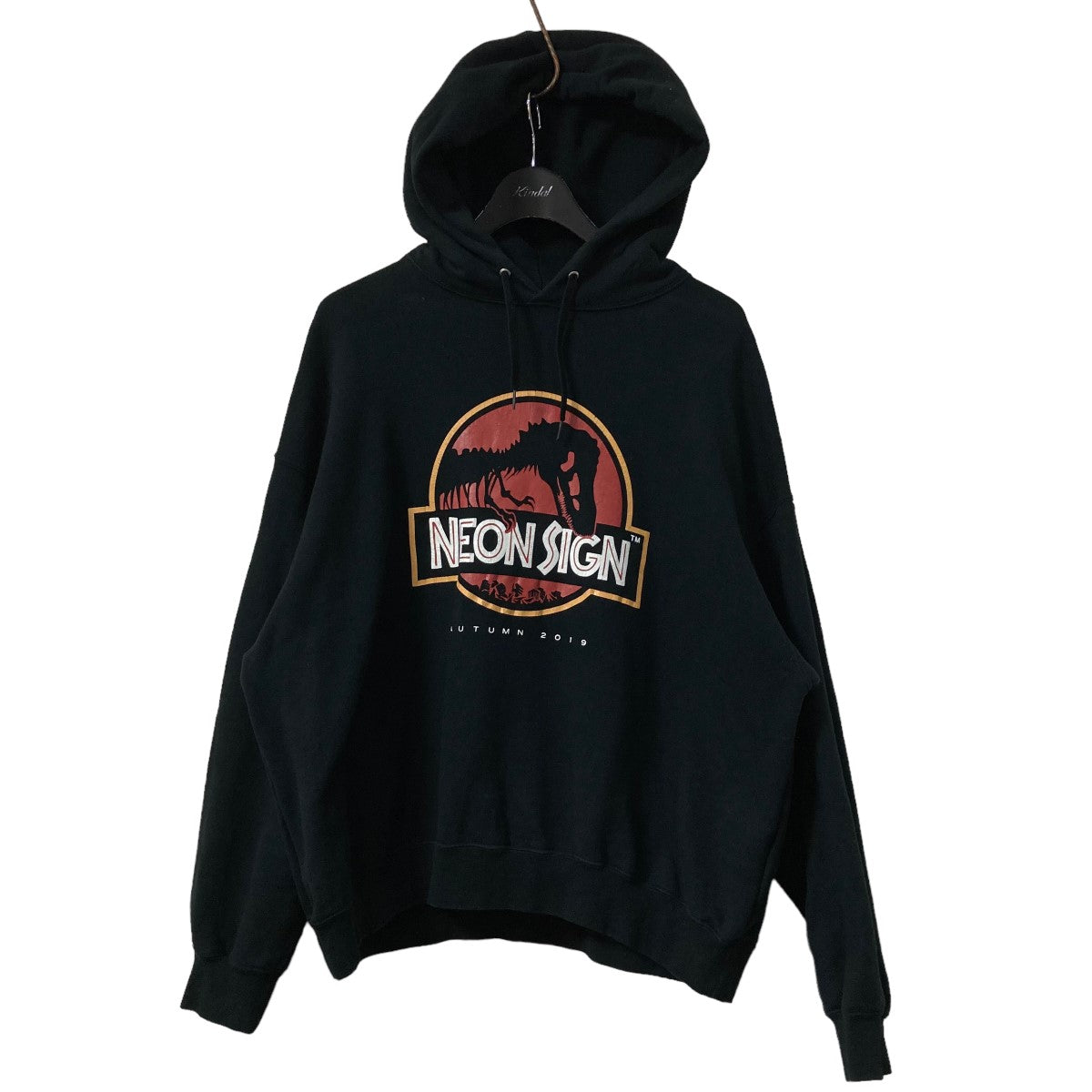 NEON SIGN(ネオンサイン) 「Dinosaur Hoodie」 フロントプリントパーカー 1229 ブラック サイズ  13｜【公式】カインドオルオンライン ブランド古着・中古通販【kindal】