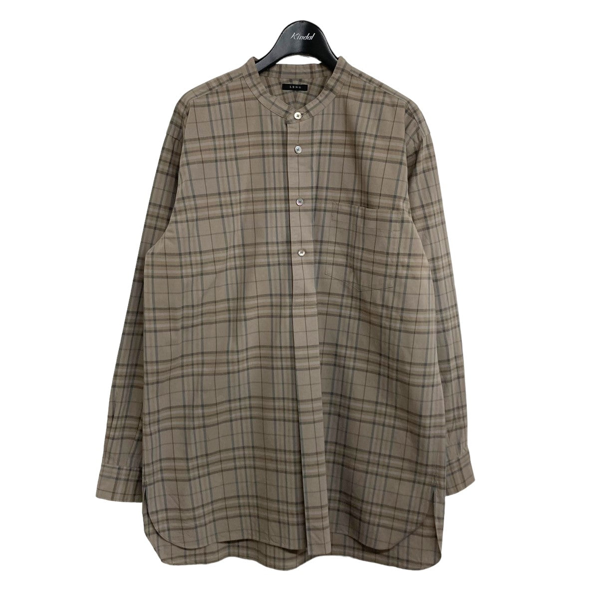 LENO(リノ) 2020AW 「BAND COLLAR PULLOVER SHIRT」 バンドカラーシャツ H2002 SH002 ベージュ サイズ  13｜【公式】カインドオルオンライン ブランド古着・中古通販【kindal】シャツ/ブラウス(長袖/七分)