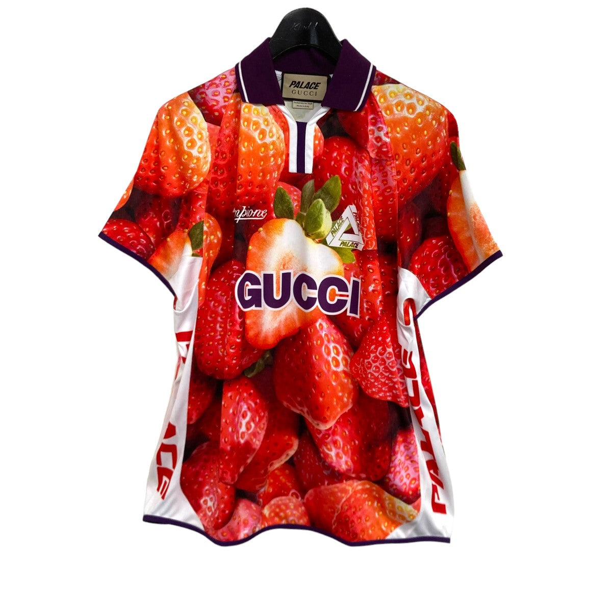 GUCCI × PALACE 「Printed Football Technical Jersey T-Shirt」 ポロシャツ 720341 レッド  サイズ S｜【公式】カインドオルオンライン ブランド古着・中古通販【kindal】