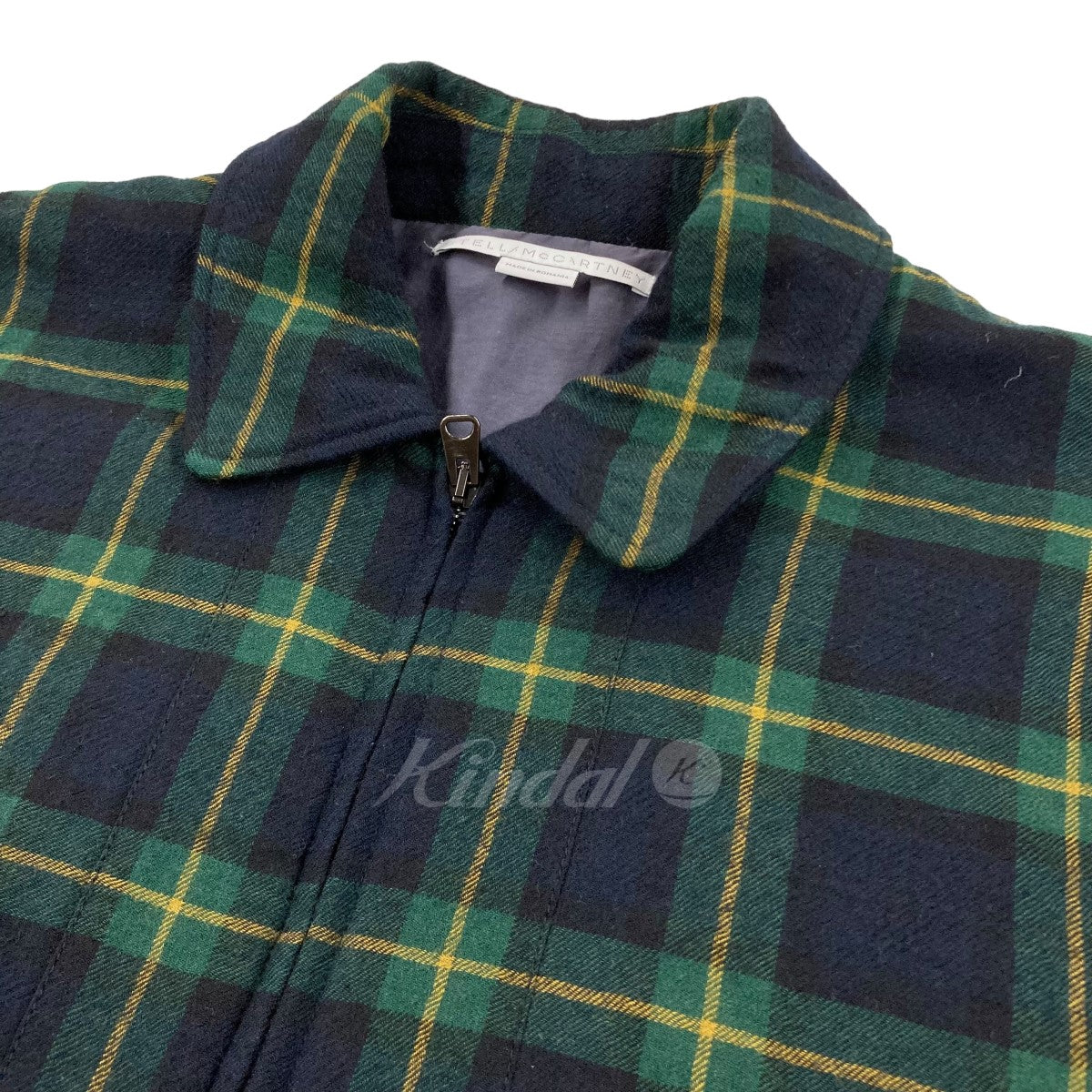 「Embroidered Blouson In Checkered」 ダブルジップチェックブルゾン