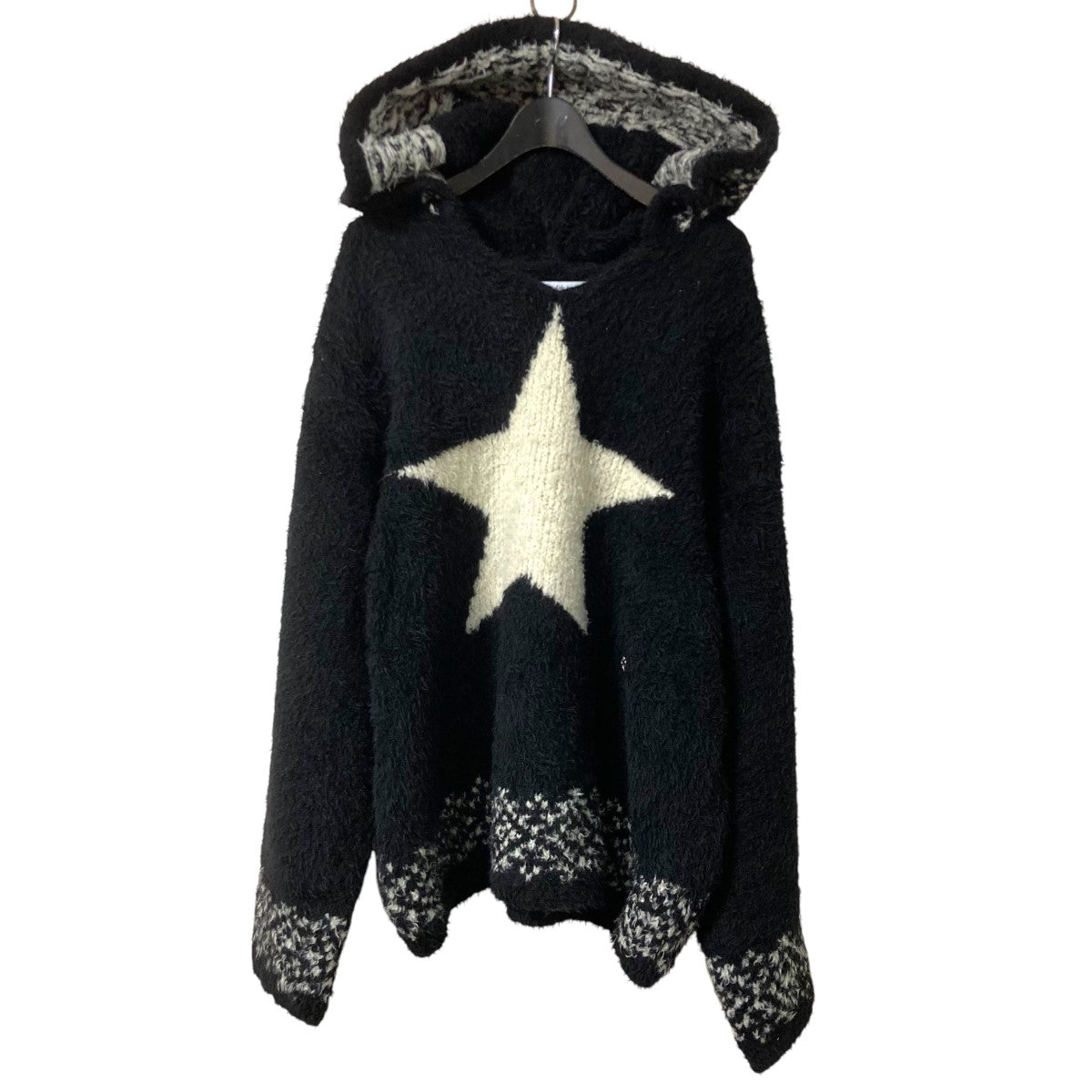 Children of the discordance(チルドレンオブザディスコーダンス) 22AWOVERSIZED STAR MOTIF KNIT  HOODIEニットパーカーCOTDKN 656 COTDKN 656 ブラック サイズ 2｜【公式】カインドオルオンライン  ブランド古着・中古通販【kindal】