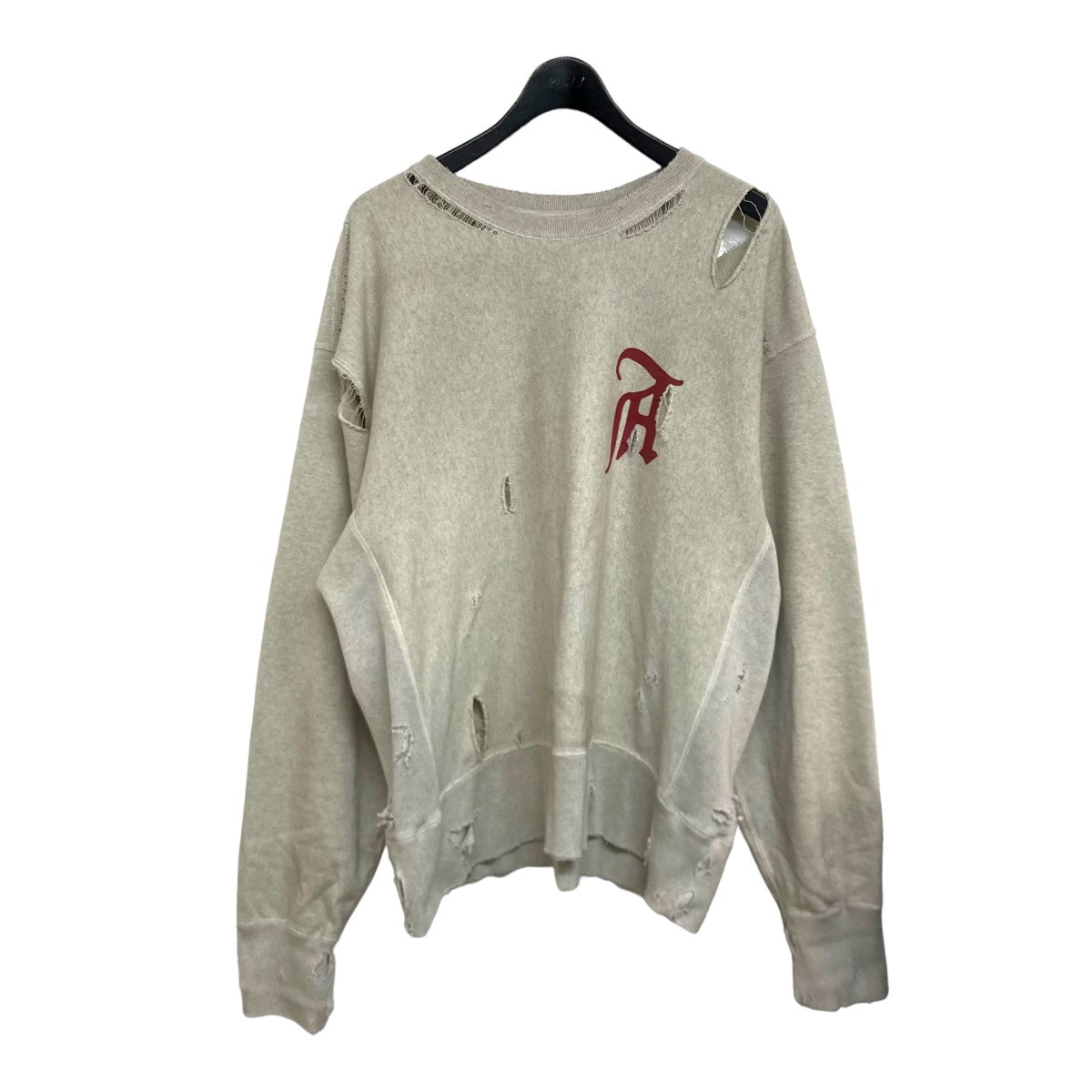 ANCELLM(アンセルム) 24SSCRASH SWEAT SHIRTクルーネックダメージスウェット アイボリー サイズ  17｜【公式】カインドオルオンライン ブランド古着・中古通販【kindal】