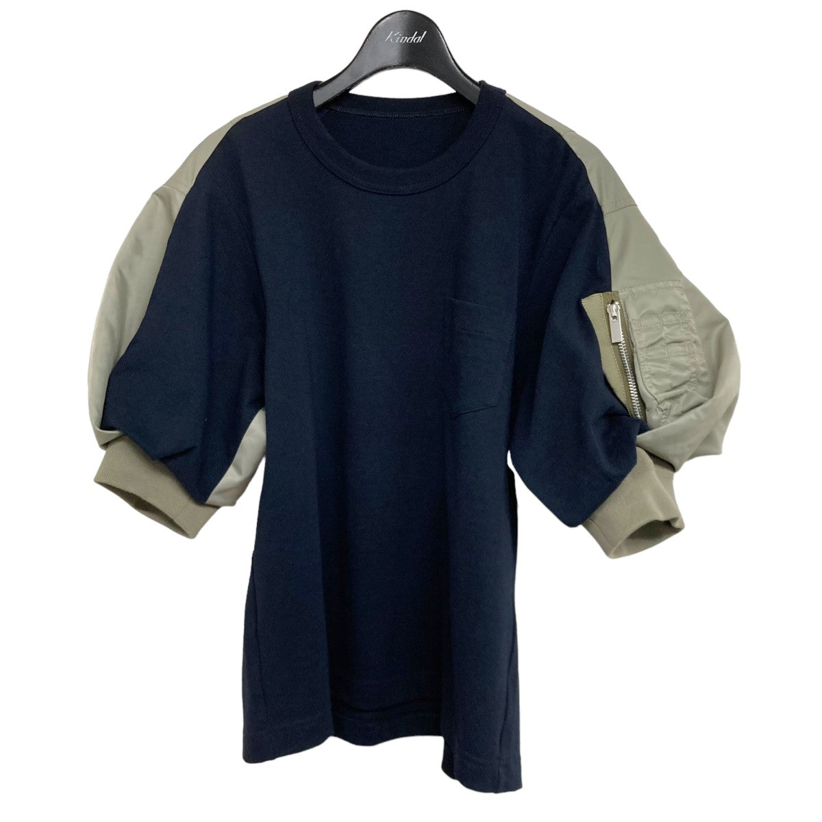 sacai(サカイ) 24SSNylon Twill x Cotton Jersey T-ShirtドッキングＴシャツ24 07169 24  07169 ネイビー サイズ 2｜【公式】カインドオルオンライン ブランド古着・中古通販【kindal】