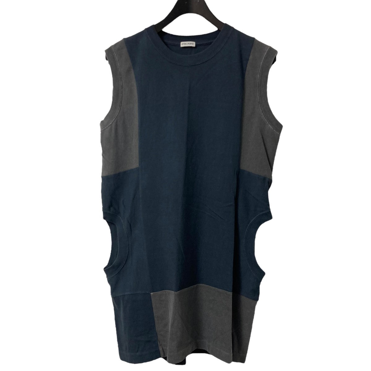 INSCRIRE 24SSBleach Patcwork DressサイドホールノースリーブワンピースI24SS CUT9 古着・中古-1枚目のアイテム画像