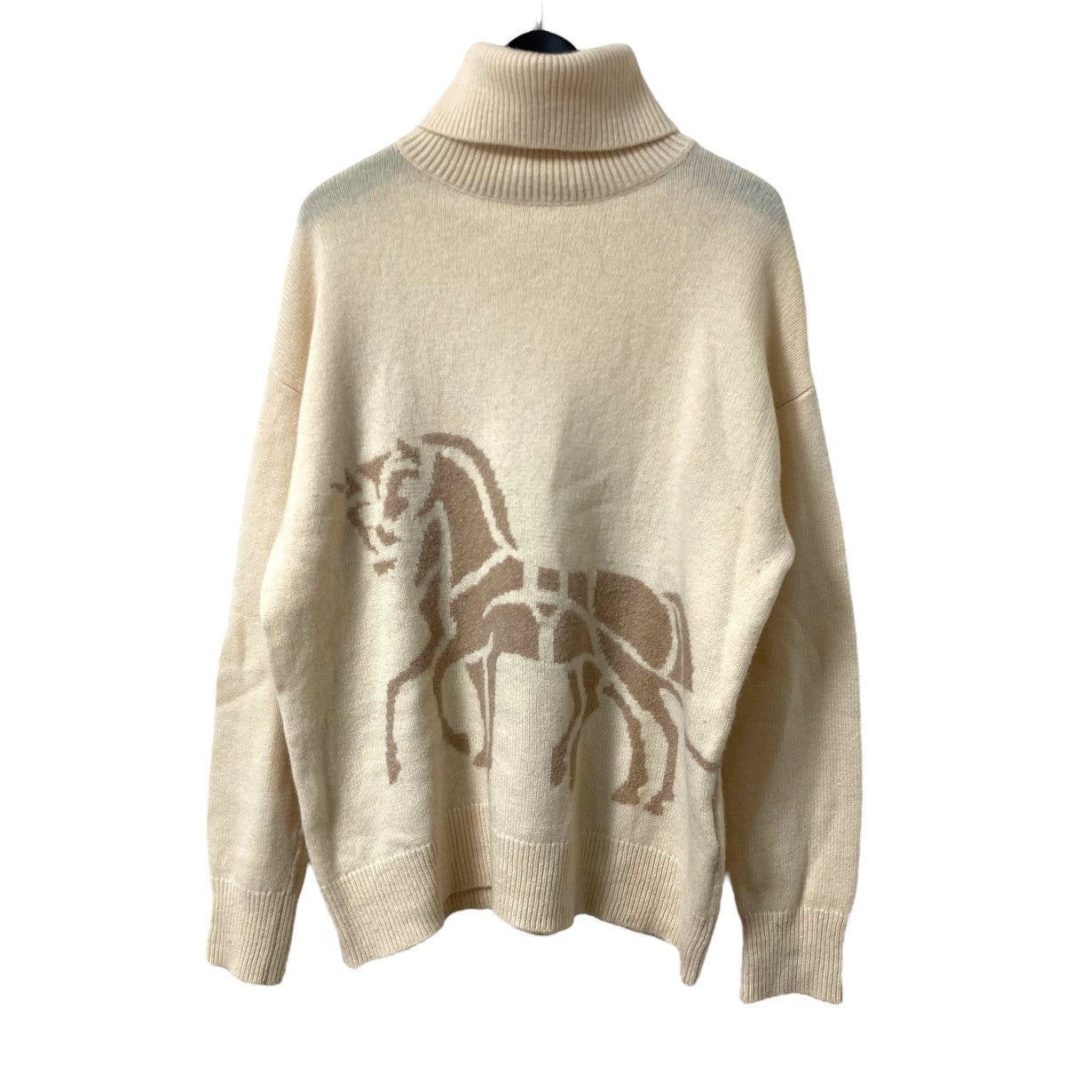 【値下げ】COACH Horse And Carriage Sweater タートルネックニット 6927 アイボリー サイズ：S (EC) COACH(コーチ) Horse And Carriage Sweaterタートルネックニット