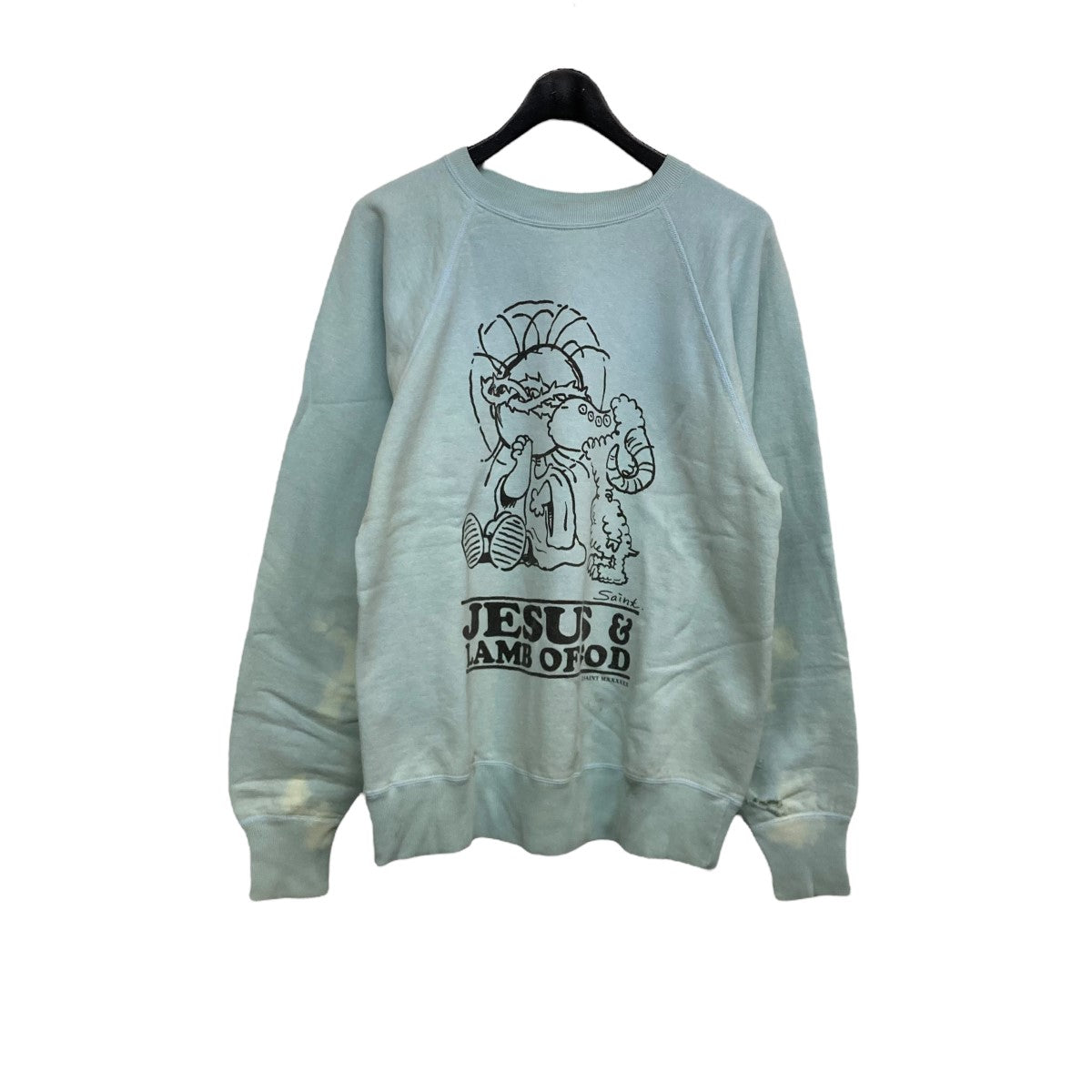 SAINT MICHAEL(セントマイケル) 23AWJESUS Sweat shirtプリントスウェットSM A23 0000 024 SM A23  0000 024 スカイブルー サイズ M｜【公式】カインドオルオンライン ブランド古着・中古通販【kindal】