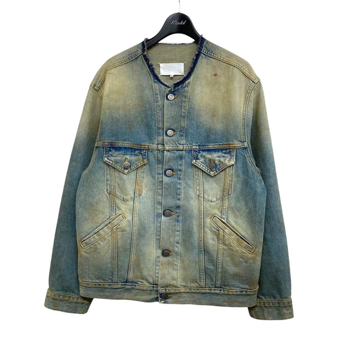 Maison Margiela(メゾンマルジェラ) 22SSヴィンテージウォッシュノーカラーデニムジャケットS30AM0547 S30AM0547  インディゴ サイズ SIZE 48｜【公式】カインドオルオンライン ブランド古着・中古通販【kindal】