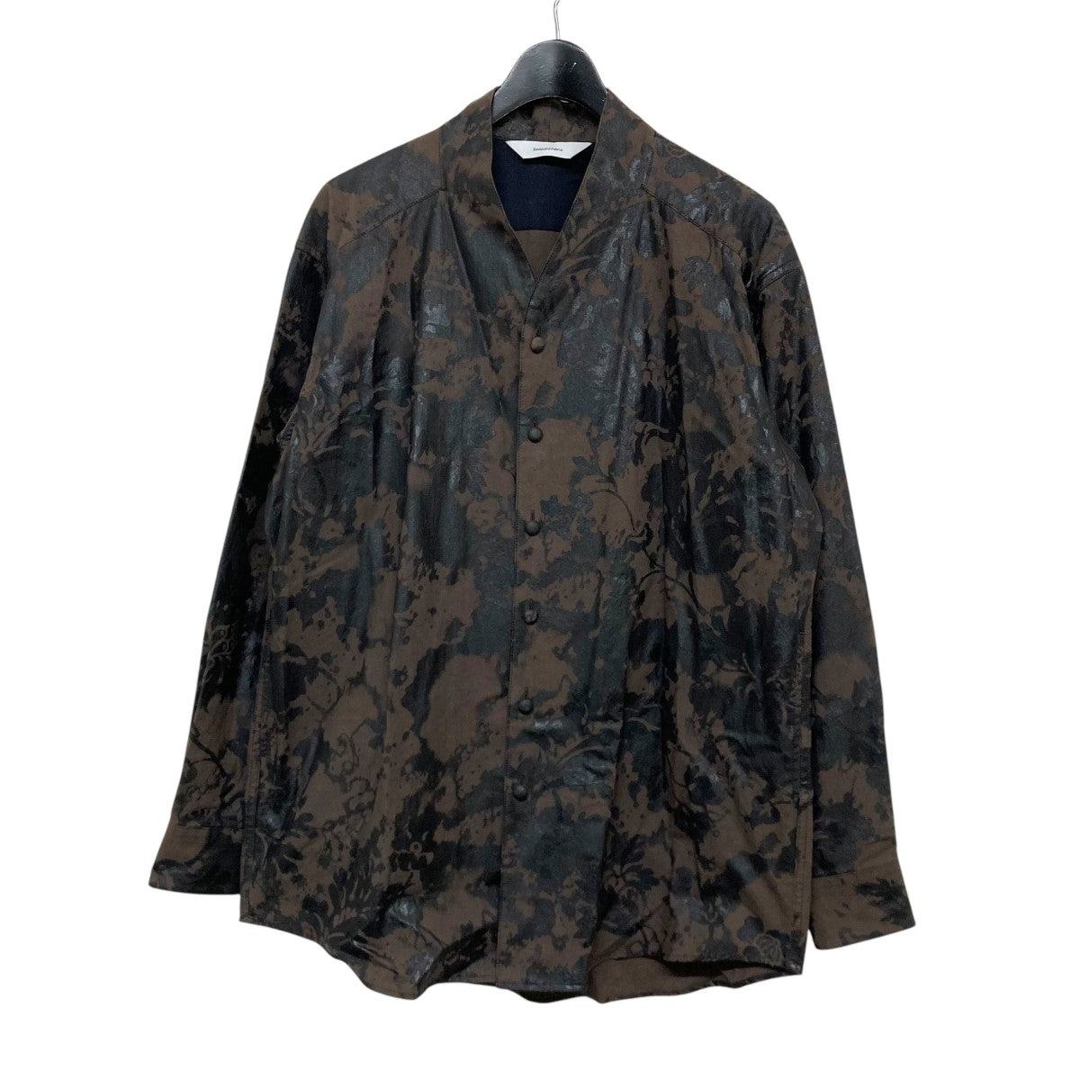 SASQUATCHfabrix．(サスクワァッチファブリックス．) 22AW“URUSHI” WA-NECK SHIRTノーカラージャケット22AW  SY9 006 22AW SY9 006 ブラウン サイズ M｜【公式】カインドオルオンライン ブランド古着・中古通販【kindal】