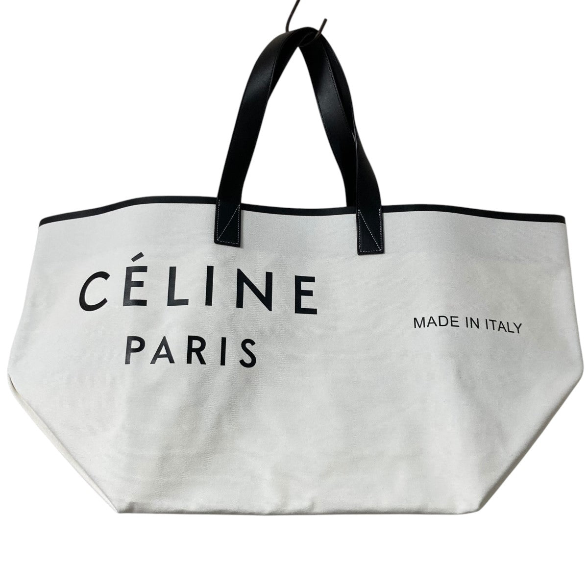 【美品】CELINE ロゴトートバッグ 保存袋付き CELINE(セリーヌ) メイドイントートフロントロゴトートバッグP SL 1118