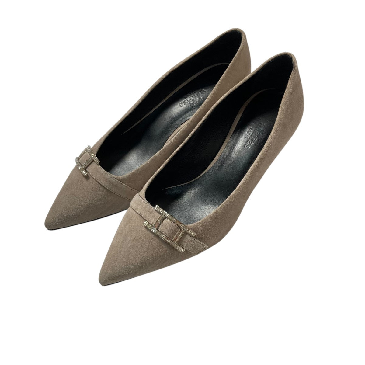 エルメス★HERMES★パンプス★ HERMES(エルメス) アピ バックルポインテッドトゥパンプス