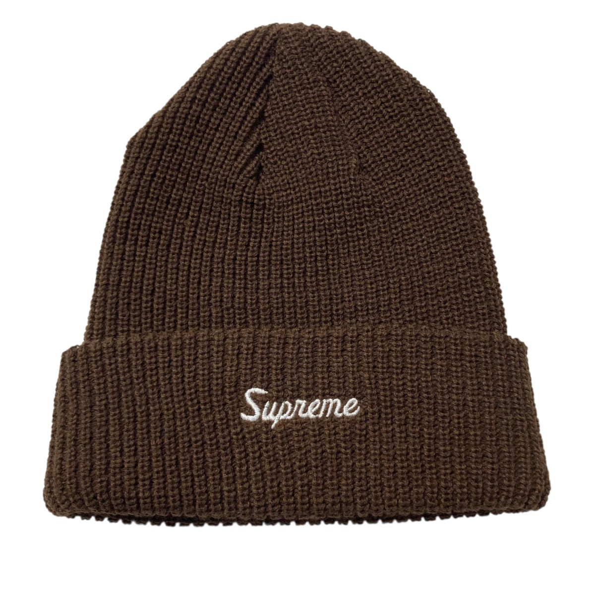 Supreme(シュプリーム) Loose Gauge Beanieロゴ刺繍ニットキャップ 