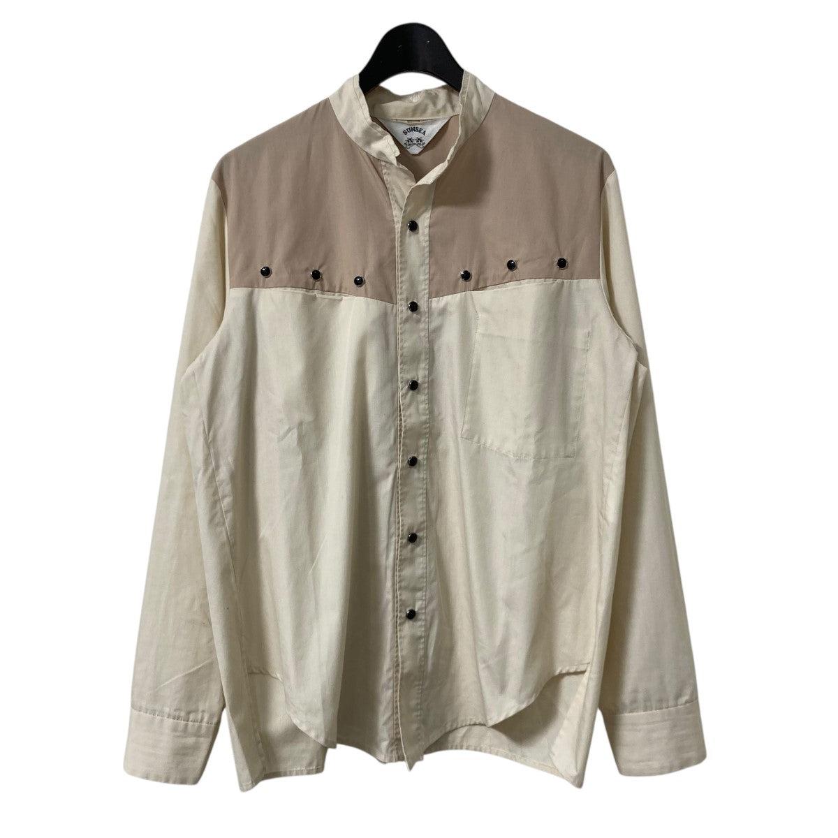 SUNSEA(サンシー) 17AWVincent's Shirtノーカラーシャツ17A14 17A14