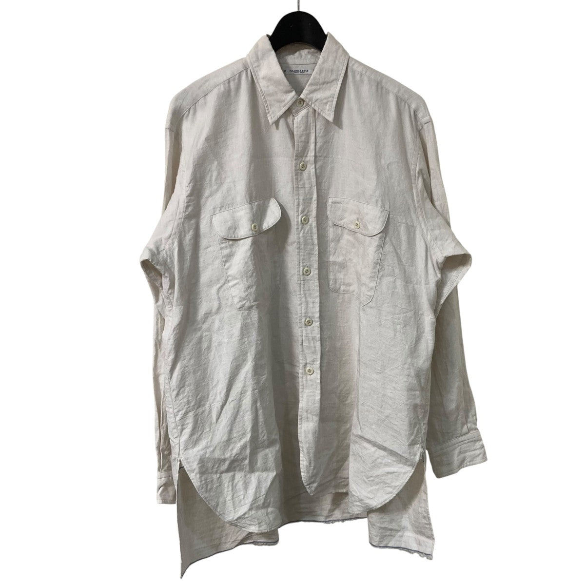 MAATEE&SONS リネンバンドカラーシャツ　サイズ３ MAATEE&SONS リネンバンドカラーシャツ サイズ3 - メルカリ