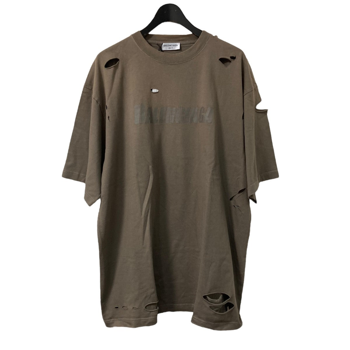 BALENCIAGA(バレンシアガ) 21SSデストロイ 加工ダメージコットンT 
