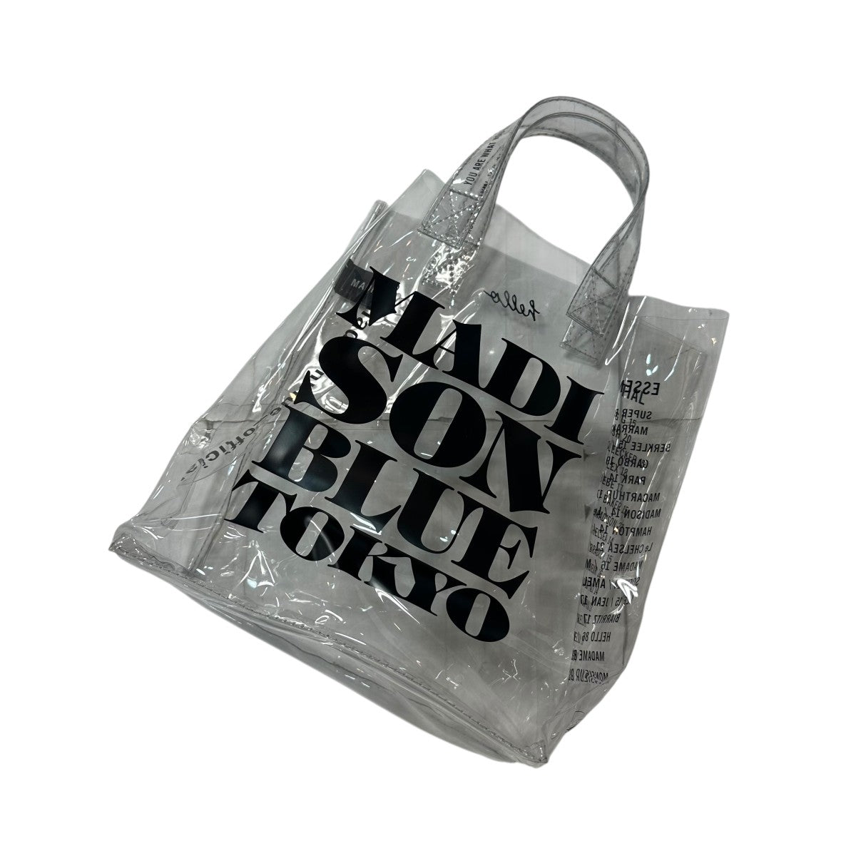 MADISON BLUE(マディソンブルー) GRAMERCY PVC BAGクリア