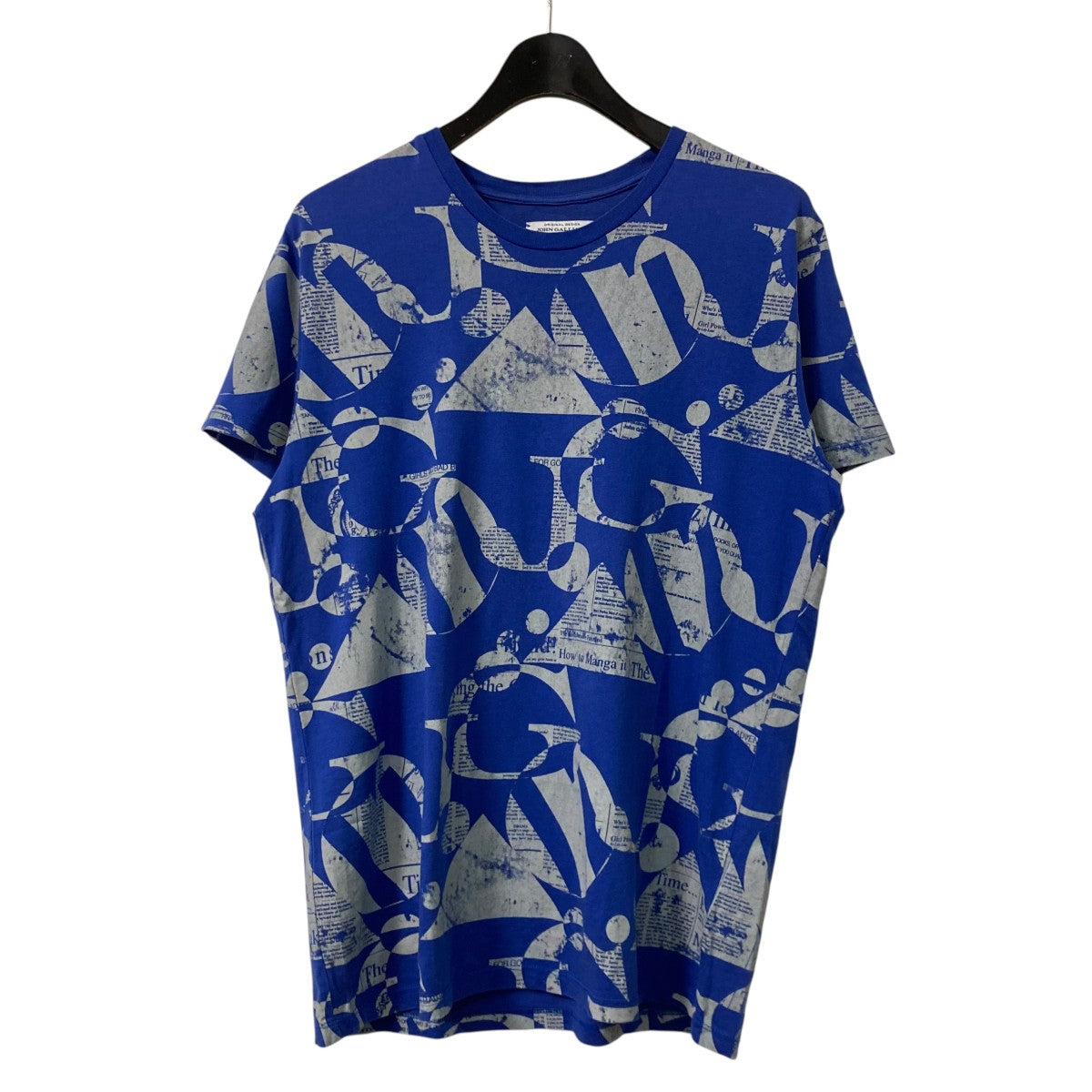 JOHN GALLIANO(ジョンガリアーノ) 総柄Tシャツ ブルー サイズ KIDS：16